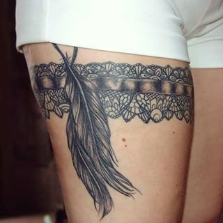 tatouage noeud jarretière