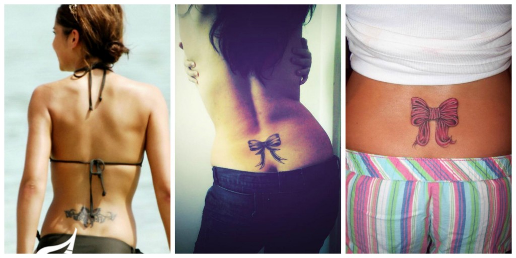tatouage noeud ruban dos