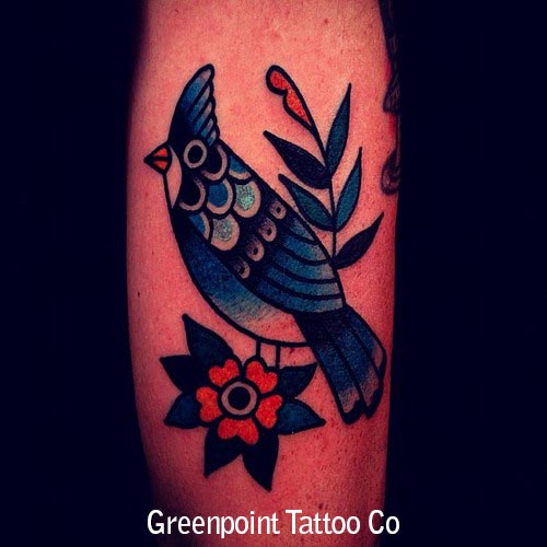 tatouage oiseau bleu