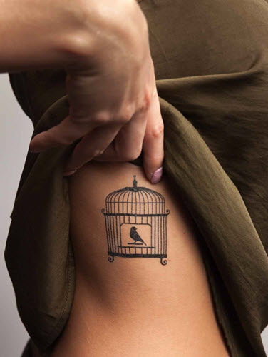 tatouage oiseau cage