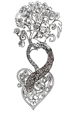 tatouage oiseau celtique
