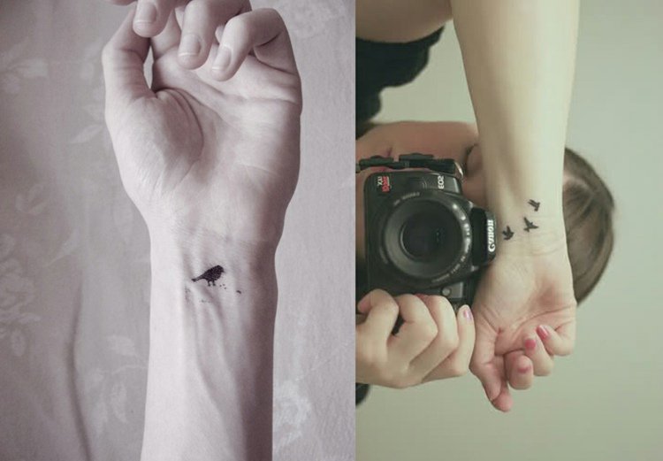 tatouage oiseau discret