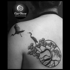 tatouage oiseau grue