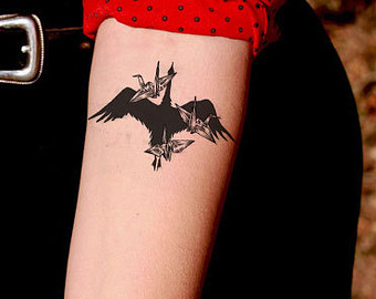 tatouage oiseau grue