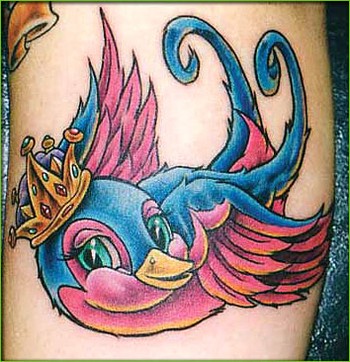 tatouage oiseau new school
