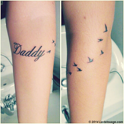 tatouage oiseau ombre