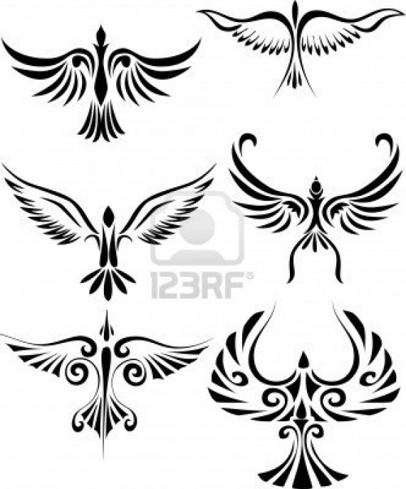 tatouage oiseau polynésien