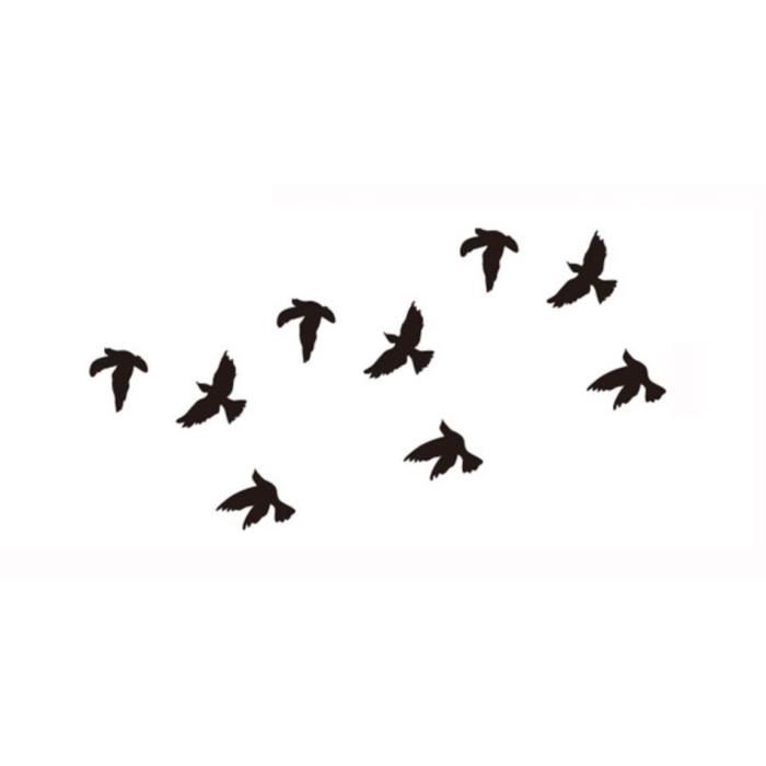 tatouage oiseau temporaire