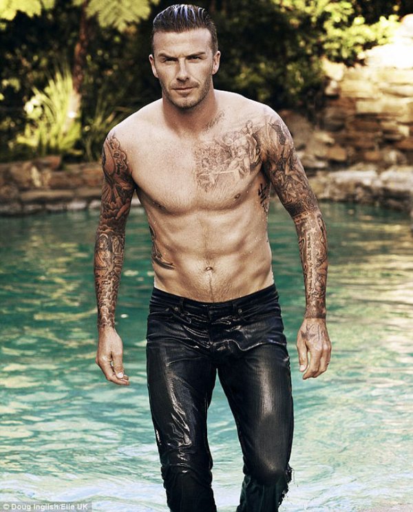 tatouage pectoraux beckham
