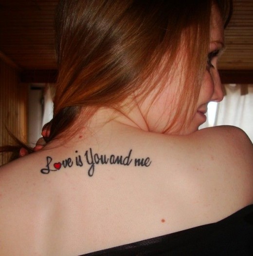 tatouage phrase amour