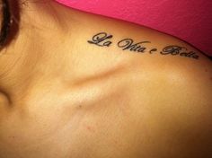tatouage phrase amour italienne