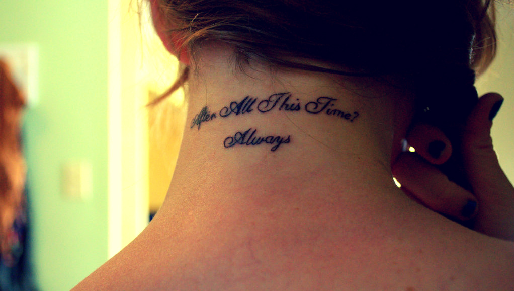 tatouage phrase anglais famille