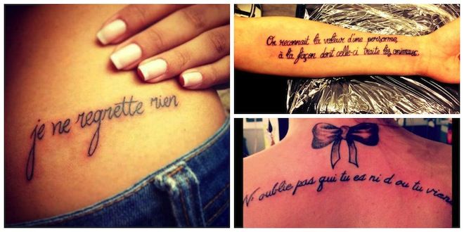 tatouage phrase animaux
