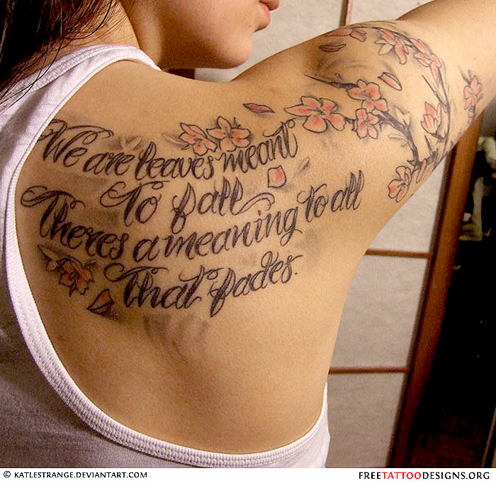 tatouage phrase dos homme