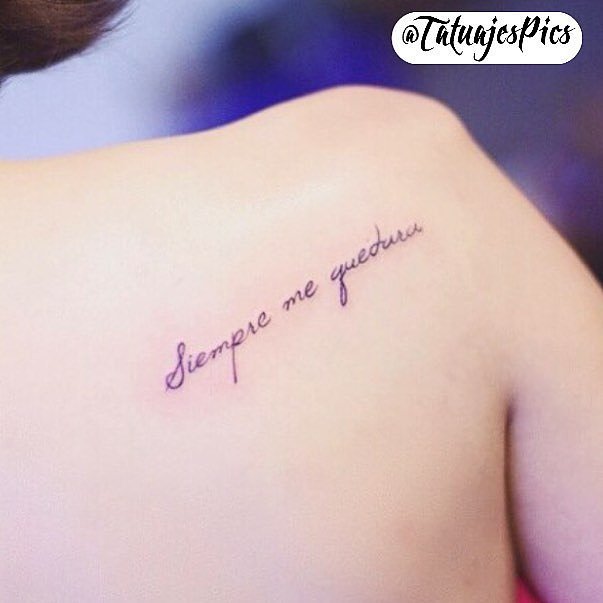 tatouage phrase espagnol homme