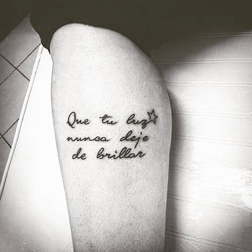 tatouage phrase espagnol traduction