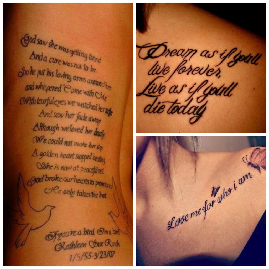 tatouage phrase famille anglais