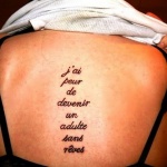 tatouage phrase francais