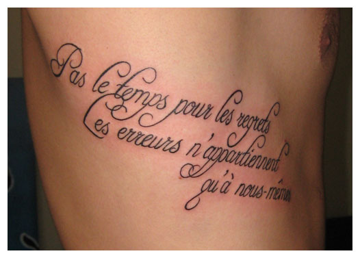 tatouage phrase francais