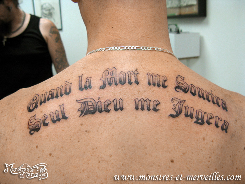 tatouage phrase francais