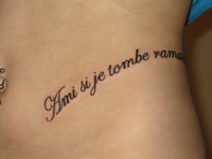 tatouage phrase francais homme