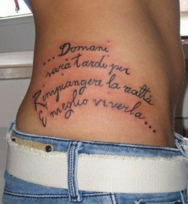 tatouage phrase italienne