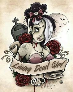tatouage pin up gothique