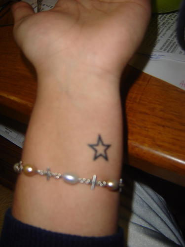 tatouage poignet étoile