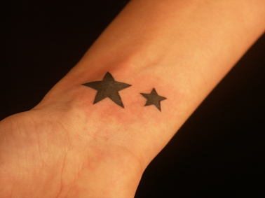 tatouage poignet étoile