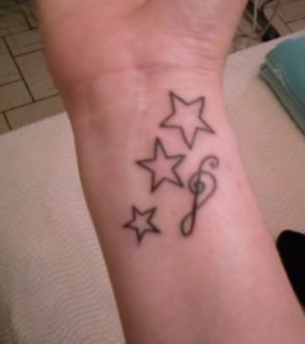 tatouage poignet femme lettre