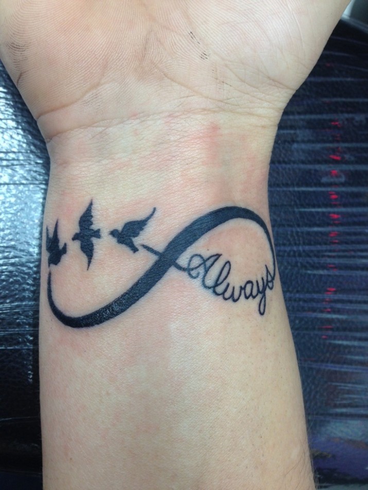 tatouage poignet homme infini