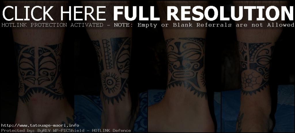 tatouage polynésien cheville homme
