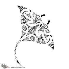 tatouage polynésien raie manta