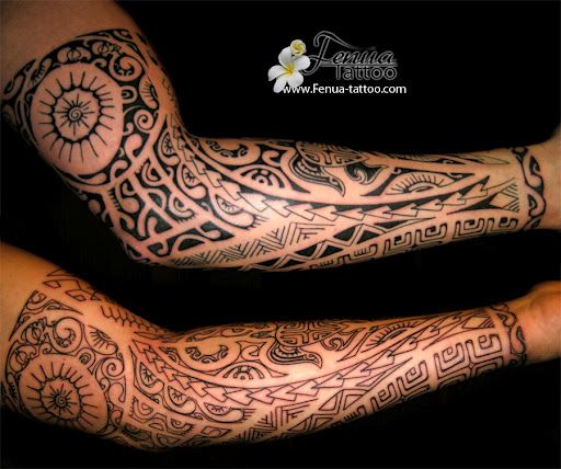 tatouage polynésiens avant bras