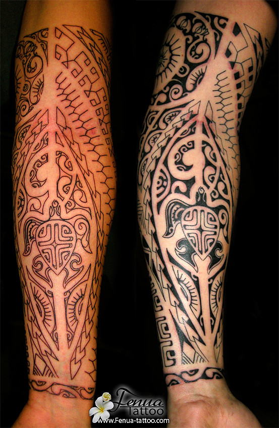 tatouage polynésiens avant bras