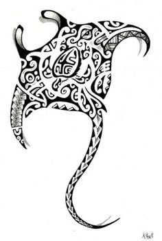 tatouage raie polynésienne