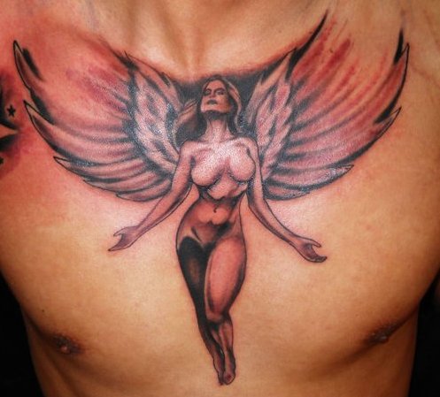 tatouage representant un ange