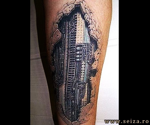 tatouage style biomécanique