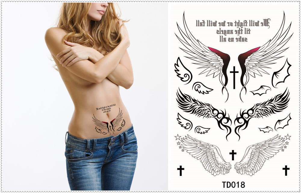 tatouage temporaire ange