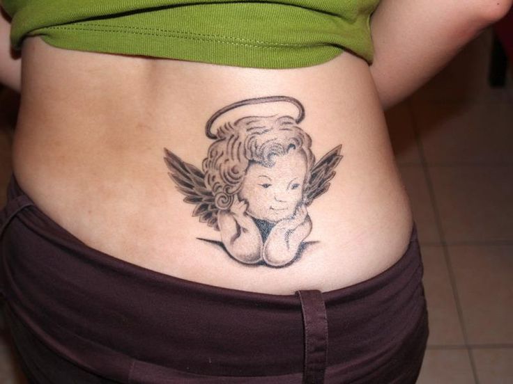 tatouage tête ange