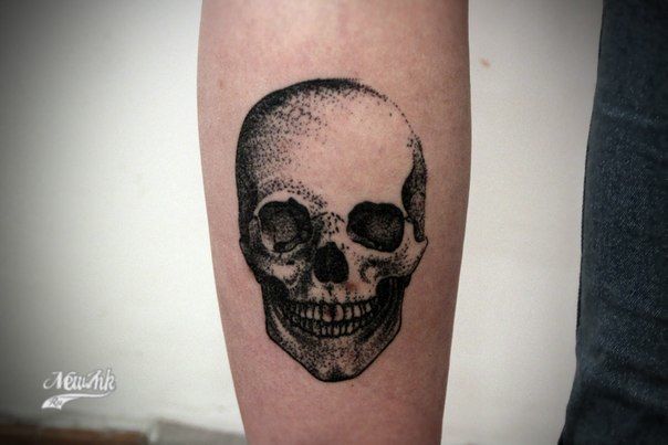 tatouage tête de mort gothique