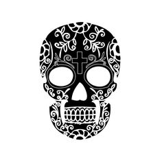 tatouage tête de mort gothique