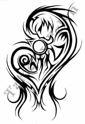tatouage tribal amour