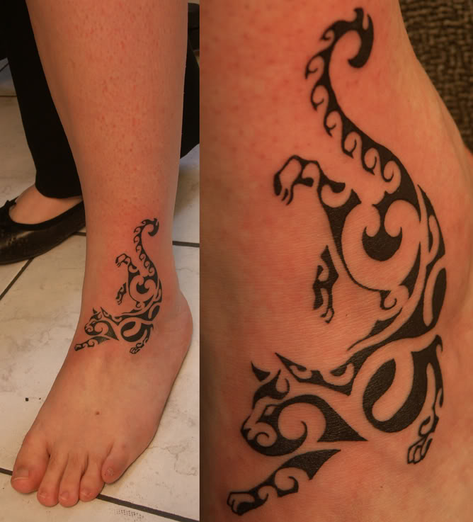 tatouage tribal cheville pied femme