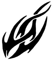 tatouage tribal flamme