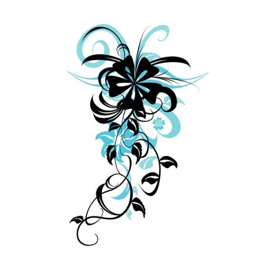 tatouage tribal fleur