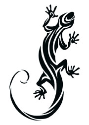 tatouage tribal gecko