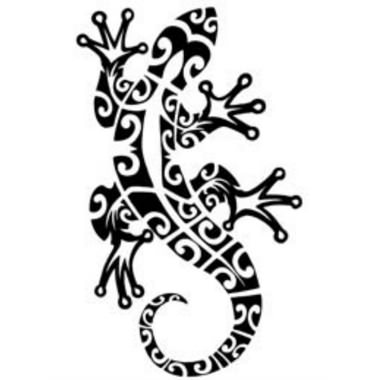 tatouage tribal gecko