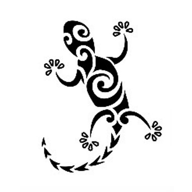 tatouage tribal gecko