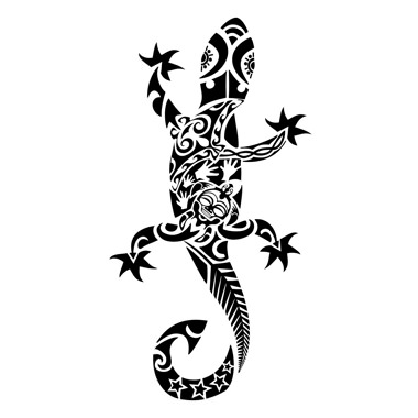 tatouage tribal gecko